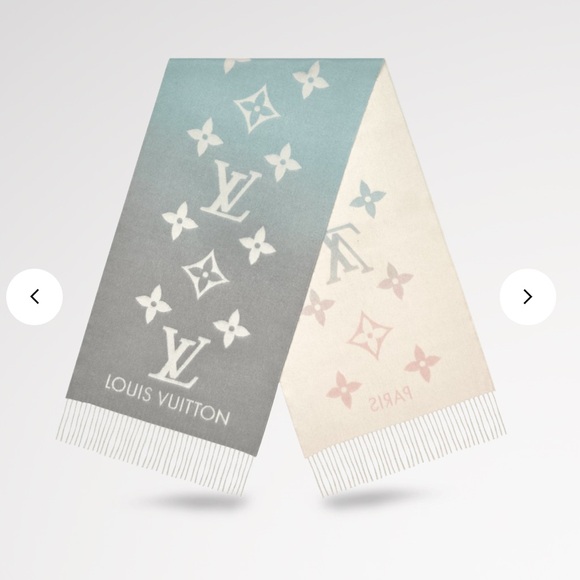 Louis Vuitton Reykjavik Gradient Scarf - Bleu Rose - Picture 5 of 6